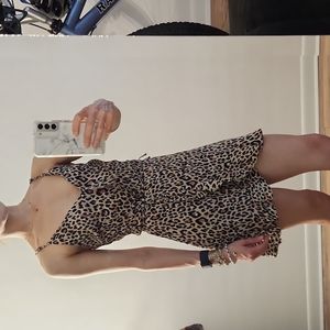New bershka loepard dress with straps